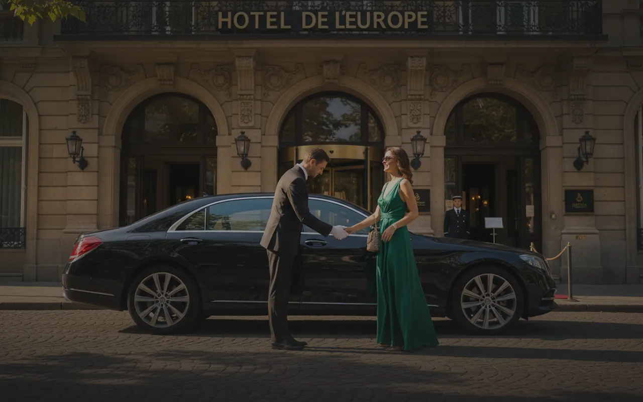 Private driver service in Barcelona with luxury chauffeur vehicle