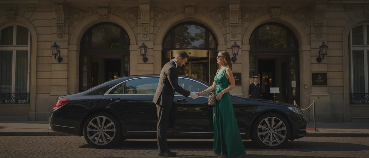 Private driver service in Barcelona with luxury chauffeur vehicle